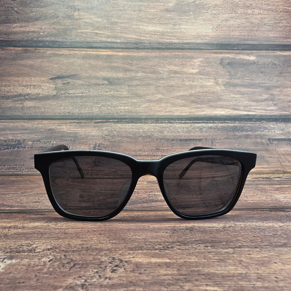 Warby Parker Barkley Sunglasses Jet Black Square Frame 54-17-142 M LBF 103